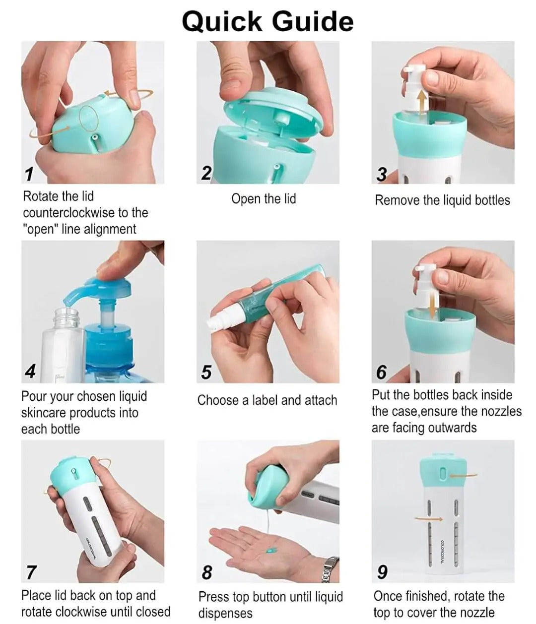 4 in 1 Travel Makeup Bottle