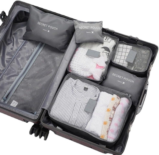 6 Pcs Travel Storage Bag Set | Travel Organizer Bag | Clothes Organizer | Suitcase Organizer