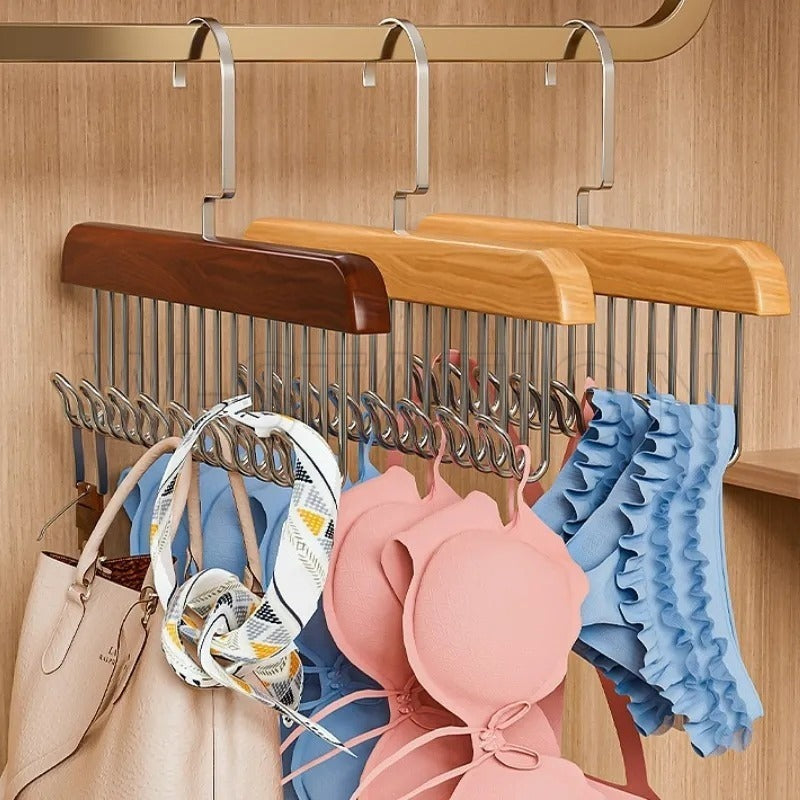 Hanger Organizer with 8 Hooks | 8 Hooks Wooden Hanger Organizer