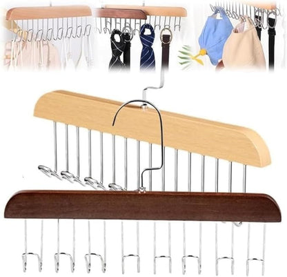 Hanger Organizer with 8 Hooks | 8 Hooks Wooden Hanger Organizer