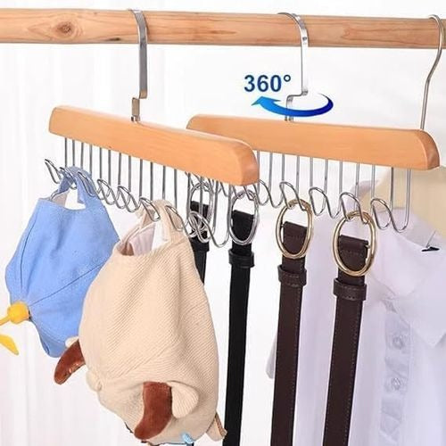 Hanger Organizer with 8 Hooks | 8 Hooks Wooden Hanger Organizer