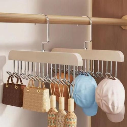 Hanger Organizer with 8 Hooks | 8 Hooks Wooden Hanger Organizer