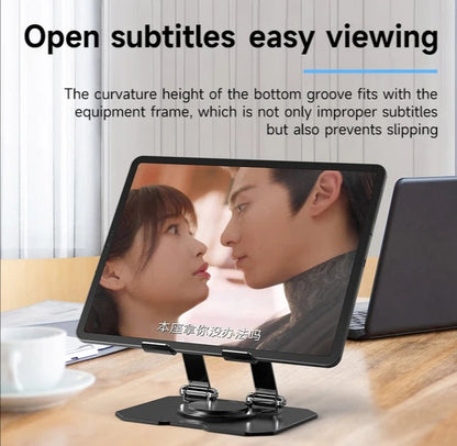 Foldable Metal Tablet Holder (Silver Color)