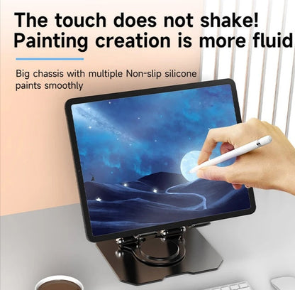 Foldable Metal Tablet Holder (Silver Color)