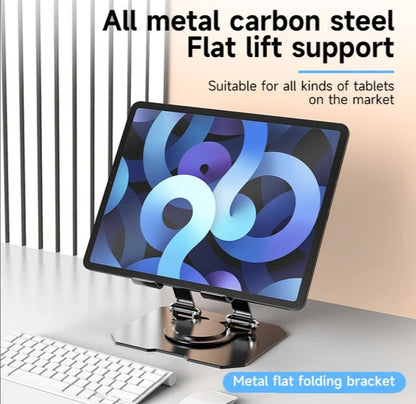 Foldable Metal Tablet Holder (Silver Color)