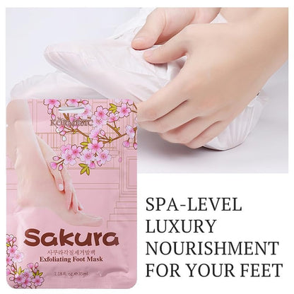Sakura Exfoliating Foot Mask | Foot Peeling Mask for (Woman and Man)