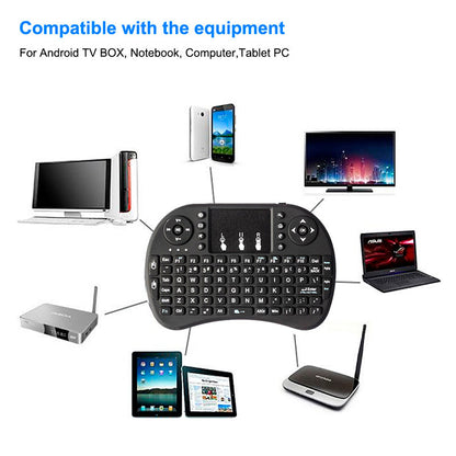 Smart TV Remote Wireless Mini Keyboard + Mouse Pad with RGB Backlight