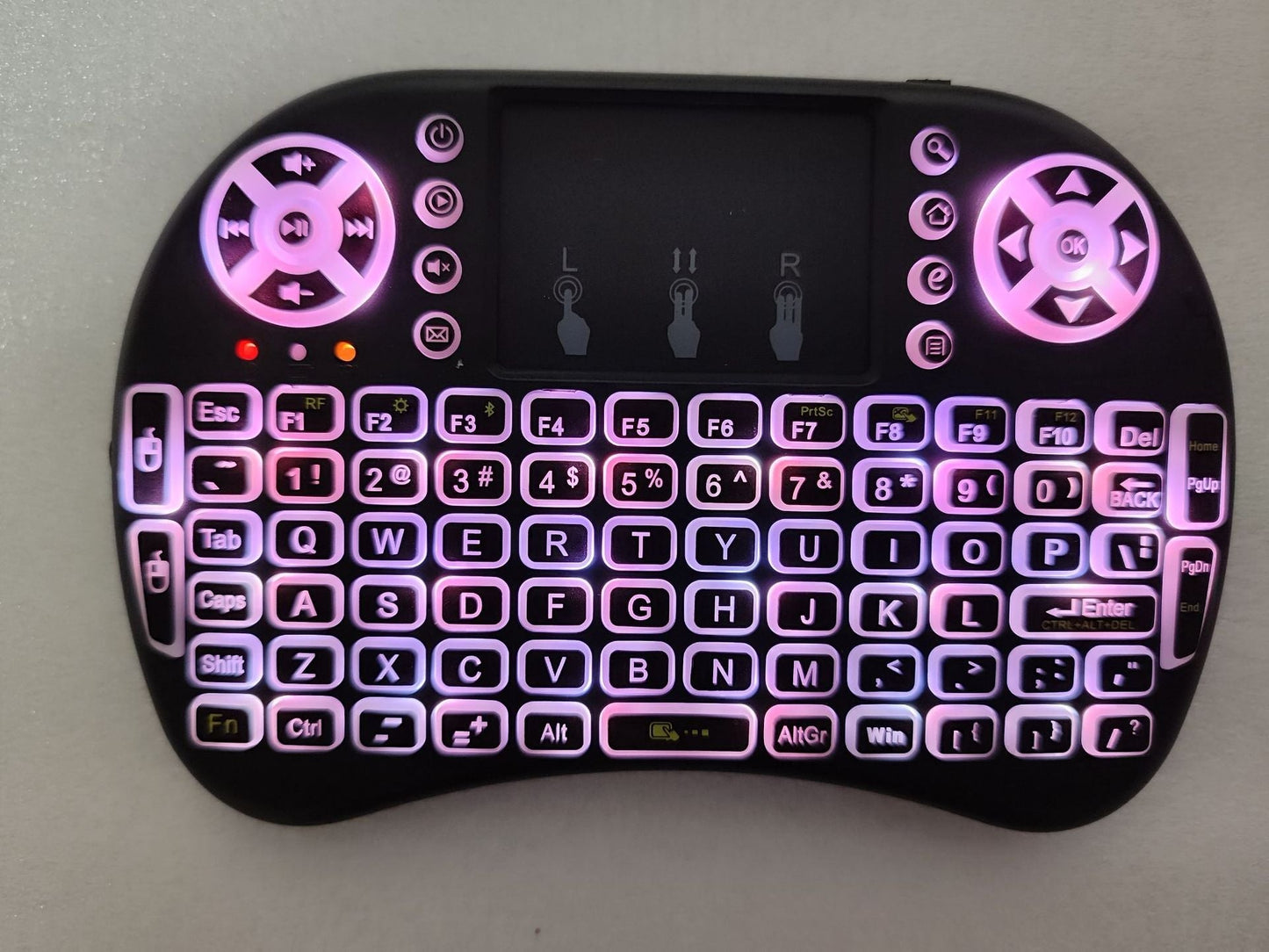 Smart TV Remote Wireless Mini Keyboard + Mouse Pad with RGB Backlight