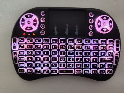 Smart TV Remote Wireless Mini Keyboard + Mouse Pad with RGB Backlight