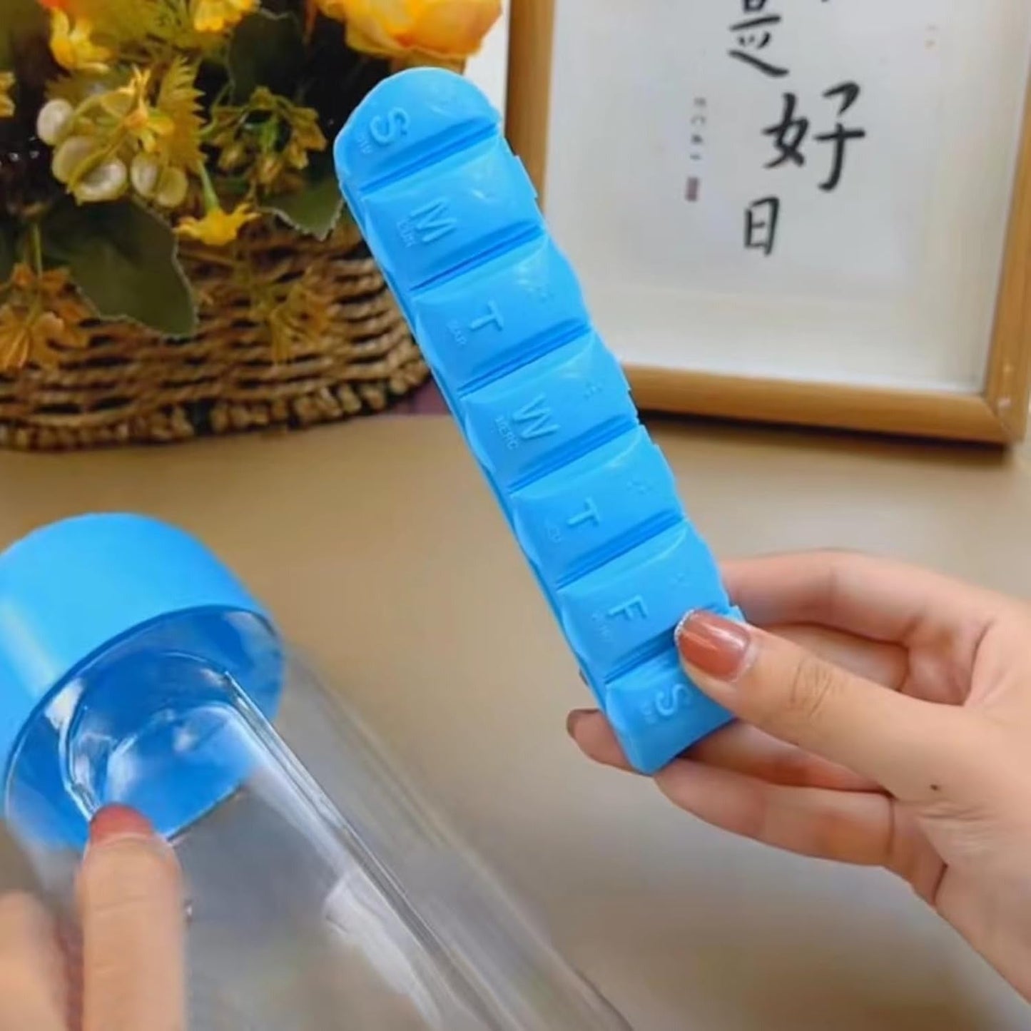 Pill Water Bottle | Bottle with Medicine Box