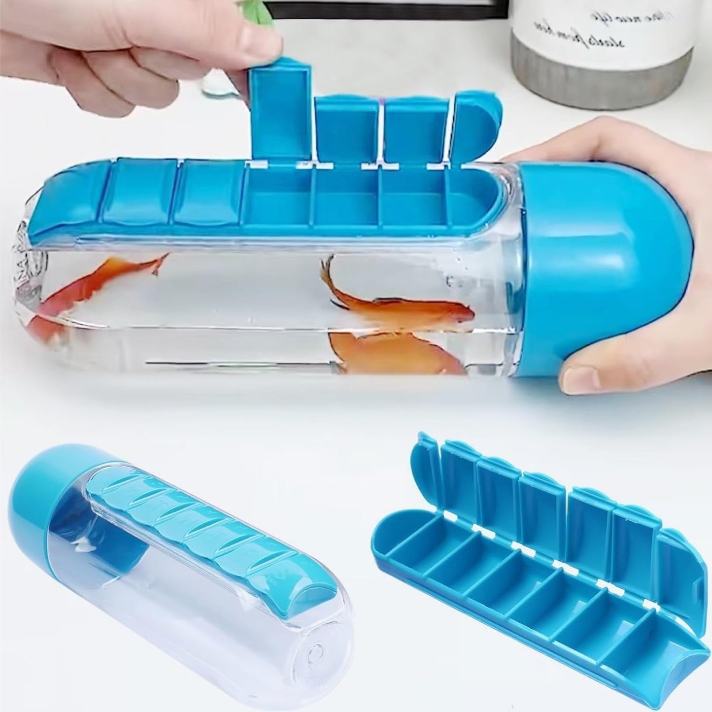 Pill Water Bottle | Bottle with Medicine Box