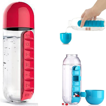 Pill Water Bottle | Bottle with Medicine Box