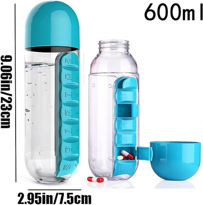Pill Water Bottle | Bottle with Medicine Box