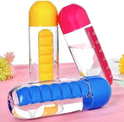 Pill Water Bottle | Bottle with Medicine Box
