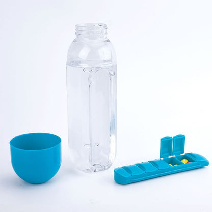 Pill Water Bottle | Bottle with Medicine Box
