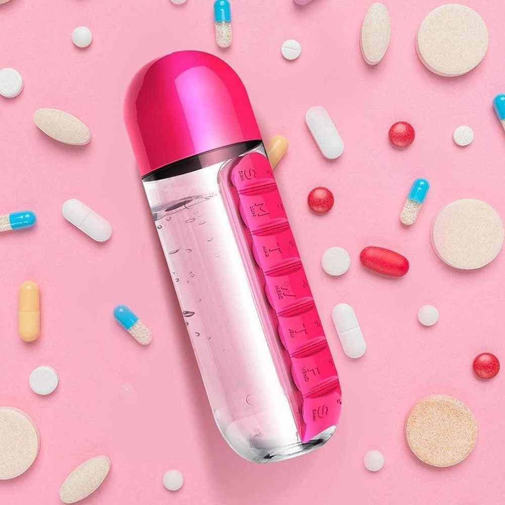 Pill Water Bottle | Bottle with Medicine Box