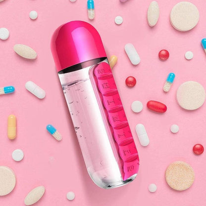 Pill Water Bottle | Bottle with Medicine Box