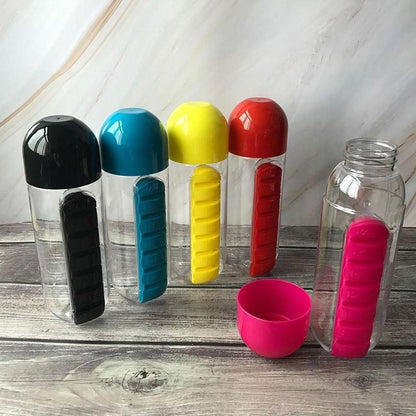 Pill Water Bottle | Bottle with Medicine Box