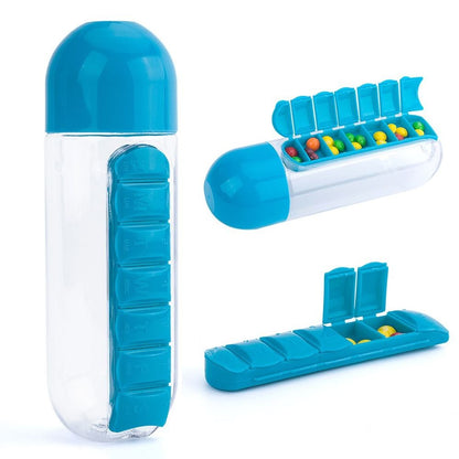 Pill Water Bottle | Bottle with Medicine Box