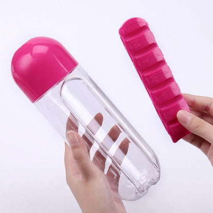 Pill Water Bottle | Bottle with Medicine Box