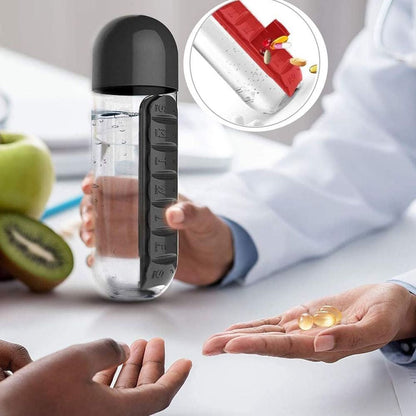 Pill Water Bottle | Bottle with Medicine Box