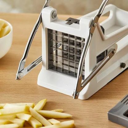French Fries Potato Cutter Home Professional Version With Replaceable Blades for Easy Cutting And Cleaning, Vegetable Strip Chopper Cucumber Slicer Onion Shredder