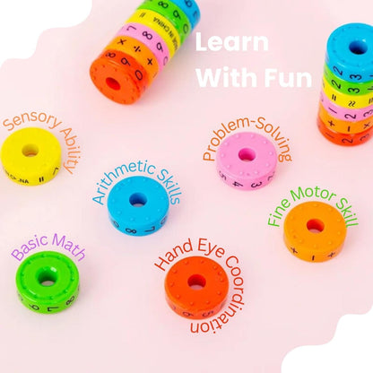 TRU TOYS Magnetic Math Cylinder Arithmetic Learning Toy
