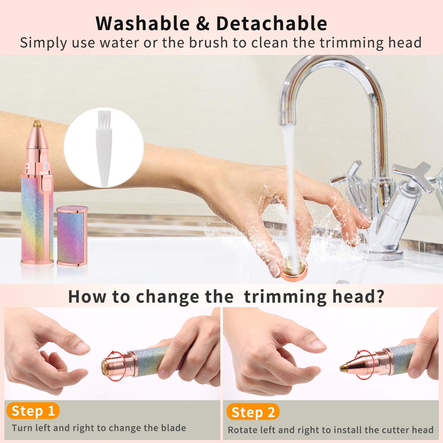 2 in 1 Facial and Eyebrow Trimmer/shaver